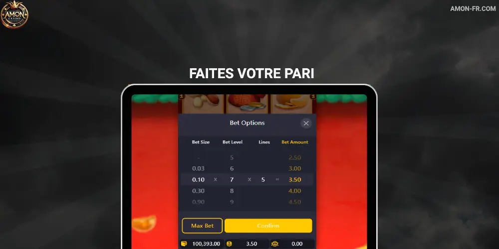 Faites votre pari Amon